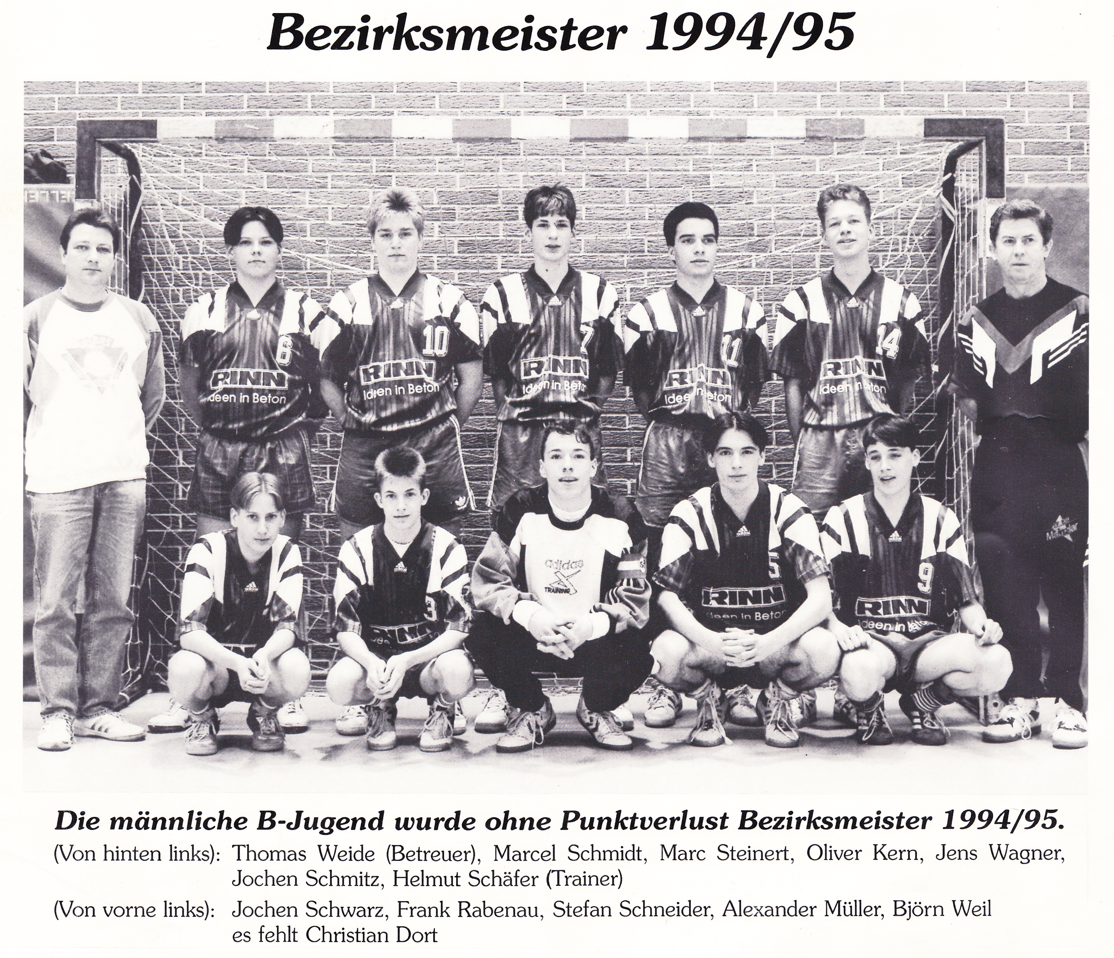 Bezirksmeister der mJB 1994/1995