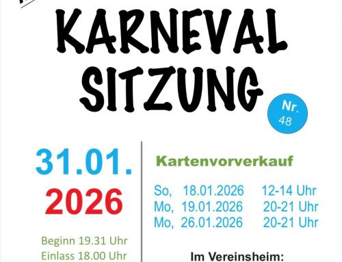 Kartenvorverkauf für die große Karnevalssitzung 2026