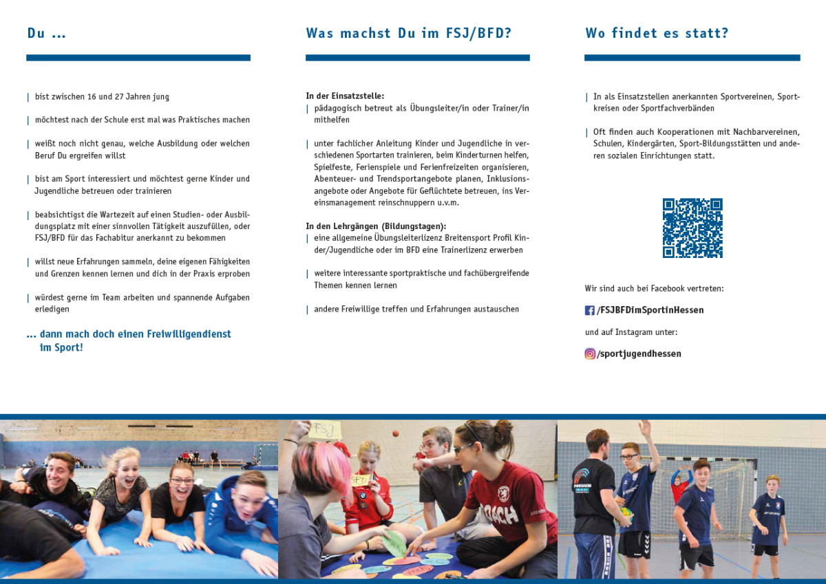 Freiwilliges Soziales Jahr (FSJ) beim TV 1905 Mainzlar Freiwilliges Soziales Jahr (FSJ) beim TV 1905 Mainzlar